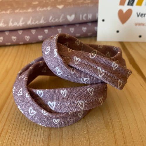 Familienarmband 2er Set Herzchen lila