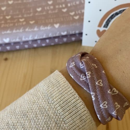 Alternative view of Familienarmband 2er Set Herzchen lila